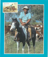 AUSTRALIA. "Mustering On A Cattle Station"   Maximum-card - Maximumkaarten