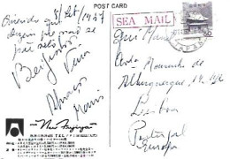 Japan & Marcofilia, Atami Hotel, Atami A Lisboa 1967 (4513) - Brieven En Documenten