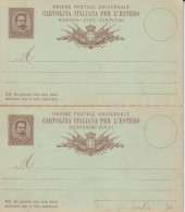 ITALIE - CP ENTIER Avec REPONSE PAYEE - Stamped Stationery