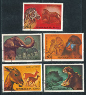 Tchad PA N°128 à 132 (o) Animaux - Tchad (1960-...)