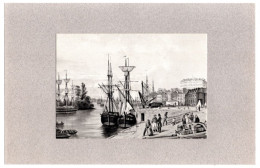 Nantes. Entrée Du Port. Reproduction D'une Gravure De Félix Benoist Parue Dans Nantes Et La Loire Inf. 1850 - Europe