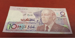 BILLET MAROC De 1991 - 10 DIRHAMS ROI HASSAN II - Signature 10 Hassan Lukash - N° Série 35430101 - Mandoline Musique - Morocco