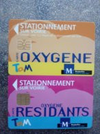 CARTE STATIONNEMENT 2 CARTES OXYGENE MONTPELLIER NEUVES NUMEROTEES - Scontrini Di Parcheggio