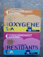 CARTE STATIONNEMENT 2 CARTES OXYGENE MONTPELLIER NEUVES NUMEROTEES - Cartes De Stationnement, PIAF