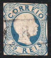 PORTUGAL Antiguo Sello Usado Sin Dentar REY DOM PEDRO V X 25 Reis Años 1855-56 – Valorizado En Catálogo U$S 30,00 - Used Stamps