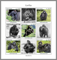 SIERRA LEONE 2023 MNH Gorillas Gorilles M/S - IMPERFORATED - DHQ2334 - Gorilas