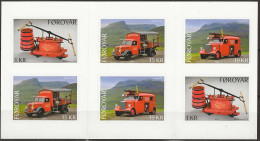 Faroe Islands Denmark 2016 History Of Fire Transport And Equipment Booklet With 2 Sets Mint - Camions