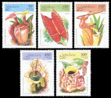 LAOS 1995 - YT 1191-95 ; Mi# 1475-79 ; Sc 1237-41 MNH Insectivorous Plants - Laos