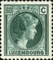 LUXEMBOURG -  Grande-Duchesse Charlotte Tournée Vers La Droite (60c Vert) - 1926-39 Charlotte De Profil à Droite