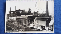 CPA DUDELANGE L USINE 1934 TIMBRE ENLEVE LUXEMBOURG - Esch-Alzette