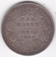 India-British 1 Rupee 1880 C Calcutta , Victoria, En Argent, KM# 492 - India