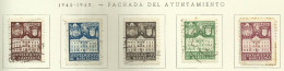 ESPAÑA 1942 - AYUNTAMIENTO DE BARCELONA - FACHADA - EDIFIL 33/37 - Barcelona