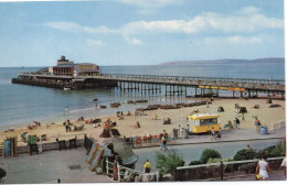 PIER AND EAST BEACH FROM UNDERCLIFF - BOURNEMOUTH - DORSET - VINTAGE TEA/ICECREAM CARAVAN - Bournemouth (depuis 1972)