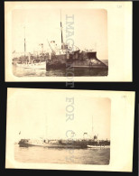 Massena French Battleship Military In Uruguay Port Real Photo RPPC Postcard 1902 - Uruguay