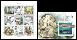 Sierra Leone 2023 Fossils. (203) OFFICIAL ISSUE - Fossili
