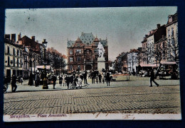 BRUXELLES -   Place Anneessens -  1906 - - Marktpleinen, Pleinen