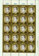 LUXEMBOURG Feuille De 20 Timbres à 0,05 Euro Grand-Duc Henri 2010 - Full Sheets