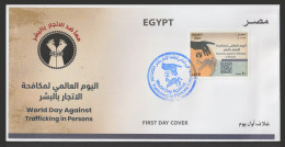 Egypt - 2023 - FDC - World Day Against Trafficking In Persons - Brieven En Documenten