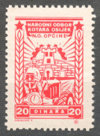 TRACTOR Agriculture OSIJEK - Yugoslavia CROATIA - Local REVENUE / TAX Stamp - Used - 20 Din - Agriculture