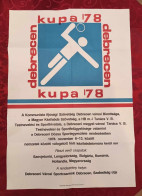Handball International Men's Tournament Cup Debrecen Hungary 1978 Poster Debrecen Kupa ’78 - Balonmano