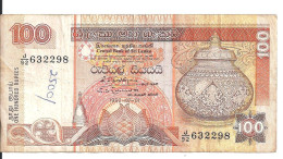 SRI LANKA 100 RUPEES 1992 VF P 105 C - Sri Lanka