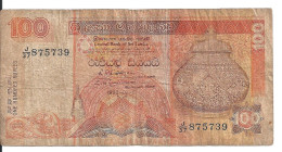 SRI LANKA 100 RUPEES 1992 VG+ P 105 C - Sri Lanka