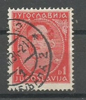 Yugoslavia Kingdom Mi.230II With Typical Plate Flaw: Hook Under O Of Cyrillic Jugoslavija (pos.71) Used 1932 Error - Usados