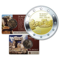 Malte 2019 : 2€ Commémorative 'Temples De Ta'Hagrat' (en Coincard) - Dispo En France - Malta