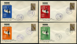 Türkiye 1967 7th European Volleyball Championship, Complete Set (4 * FDC) | Special Date Postmarked Cover - Lettres & Documents