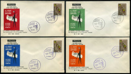 Türkiye 1967 7th European Volleyball Championship, Complete Set (4 * FDC) | Special Date Postmarked Cover - Volley-Ball