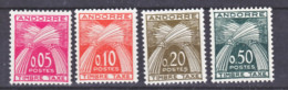 Andorre Taxe 42 45 1/4 De Cote En Nouveaux Francs Taxes Gerbe Neuf ** TB MNH Sin Charmela Cote 70 - Nuovi