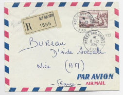 FRANCE EVIAN 85FR SEUL LETTRE REC AVION POSTE AUX ARMEES 8.12.1959 A.F.N. - Guerra De Argelia