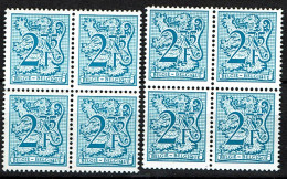 1959 Blocs De 4 **  2 Nuances - 1977-1985 Figuras De Leones