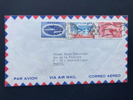 LETTRE Par Avion Pour La FRANCE TP JEUX PAN-AMERICAINS 5 + EXPO 67 5 + PRESSE CANADIENNNE 5 OBL.MEC.20 XI 1967 MONTREAL - Brieven En Documenten