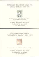 HOJAS  CENTENARIO ALEGORIA Y SELLO CARLISTA - Hojas Conmemorativas