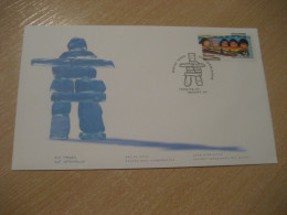 IQALUIT 1999 Yvert 1647 Nunavut Inuits Arctic Arctics Inuit Language Dolmen Menhir FDC Cancel Cover CANADA - 1991-2000