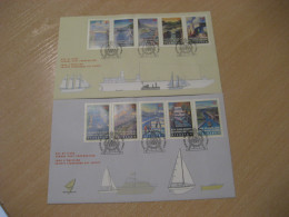 PETERBOROUGH 1998 Yvert 1571/80 Canal Canals Canaux Waterway Sault Port Lock FDC Cancel 2 Cover CANADA - 1991-2000