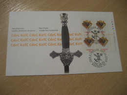 MONTREAL 1997 Yvert 1526 Order Of The Knight 's Of Columbus Colomb Catholic Religion FDC Cancel Cover CANADA - 1991-2000