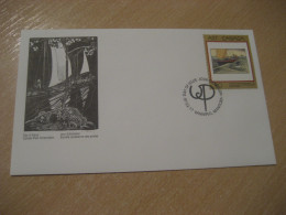 WINNIPEG 1997 Phillips Un Bateau York Sur Le Lac Painting FDC Cancel Cover CANADA - 1991-2000