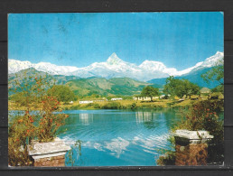 NEPAL. Carte Postale Ayant Circulé. Mont Machhapuchare. - Népal