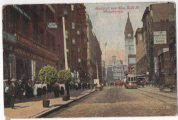 Philadelphia - Market St. West From Tenth St. - & Tram - Philadelphia