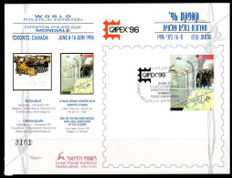 Israel 1995 Capex '96 Stamp Exhibition Card - Brieven En Documenten