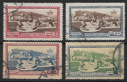 VATICAN 1933 Et 1946  Exprès YT 3 Et 4 + 7 Et 8 Oblitérés - Vue Aérienne De La Cité Du Vatican - Priority Mail