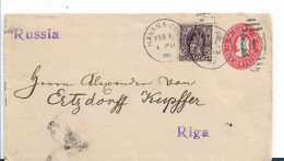 Kuba052 / Unter Amerikanischer Besatzung 1902 - Inland-Ganzsache, Aufgewertet Mit Zusatzmarke Zum Versand Nach Russland - Cartas & Documentos