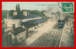 * LE PECQ - Vue Générale De La Gare - Train Vapeur En Gare - Animée - Colorisée - 10 - Edit. COUREAU - 1912 - Le Pecq