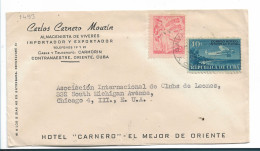 Kuba055 / Hotelbrief Nach Chicago/USA 1951 - Cartas & Documentos