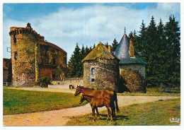 CPSM  / CPM 10.5 X 15  Corrèze Environs De POMPADOUR  Domaine De La Rivière  Tour Médiévale  Chevaux - Arnac Pompadour