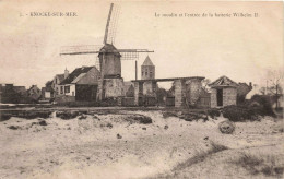 BELGIQUE - Knocke Zoute - Le Moulin Et L'entrée De La Batterie Wilhelm II -  Carte Postale Ancienne - Knokke