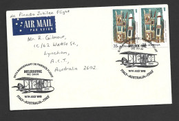 Australia 1975 De Pinedo Melbourne Rome Flight Re-enactment Anniversary Cover , Special Cancels - Lettres & Documents