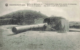 BELGIQUE - Knocke Zoute - Batterie Wilhelm II - Canon De 3015 Long 16mm Portée 38 Km -  Carte Postale Ancienne - Knokke